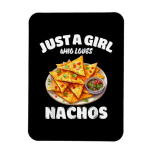 Gewoon een meisje dat van nacho's houdt, grappige  magneet