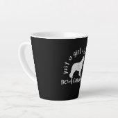 Gewoon een meisje dat van Newfoundland Dog houdt Latte Mok (Linkerhoek)