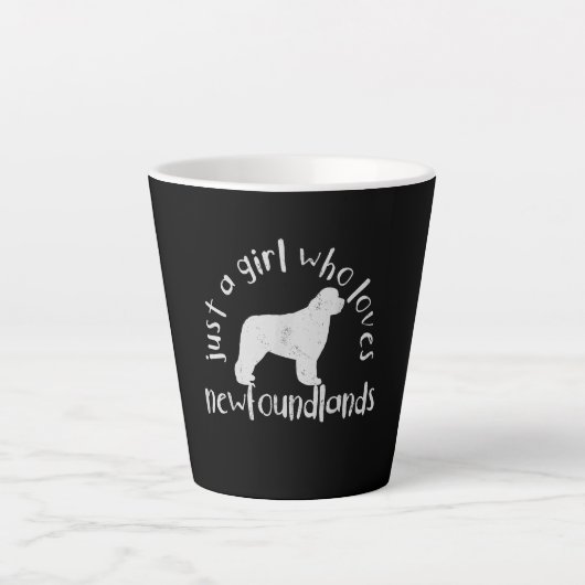 Gewoon een meisje dat van Newfoundland Dog houdt Latte Mok (Voorkant)