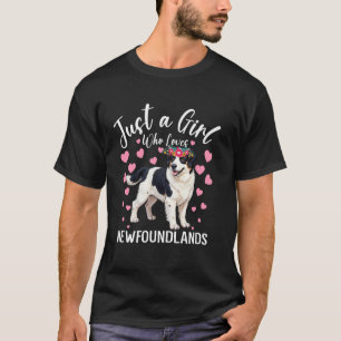 Gewoon Een Meisje Dat Van Newfoundlanders Vrouwen T-shirt