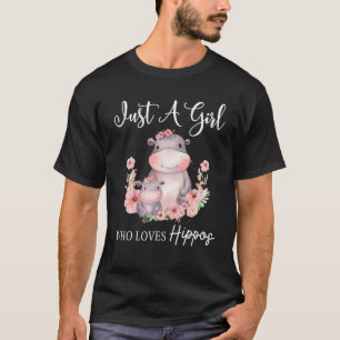 Gewoon een meisje dat van nijlpaarden houdt 4 t-shirt