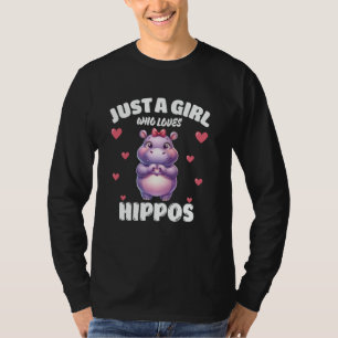 Gewoon een meisje dat van nijlpaarden houdt, schat t-shirt