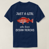 Gewoon een meisje dat van Ocean Perchs houdt T-shirt (Design voorkant)