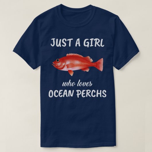 Gewoon een meisje dat van Ocean Perchs houdt T-shirt (Design voorkant)