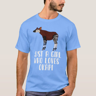 Gewoon een meisje dat van Okapi houdt T-shirt