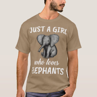 Gewoon een meisje dat van olifanten houdt 2 t-shirt