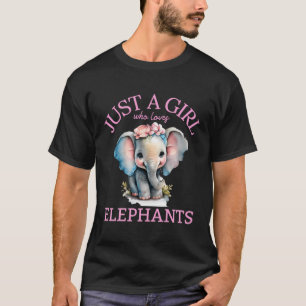 Gewoon een meisje dat van olifanten houdt Baby oli T-shirt