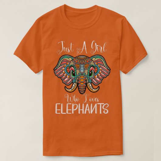 Gewoon een meisje dat van olifanten houdt - Elepha T-shirt (Design voorkant)