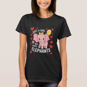 Gewoon een meisje dat van olifanten houdt Funny An T-shirt