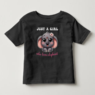 Gewoon een meisje dat van olifanten houdt, schatti kinder shirts