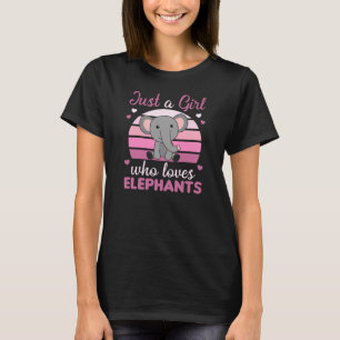 Gewoon een meisje dat van olifanten houdt t-shirt