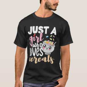 Gewoon Een Meisje Dat Van Ontbijtgranen Ontbijt Ee T-shirt