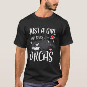 Gewoon een meisje dat van Orcas Cute Killer wales  T-shirt (Voorkant)