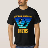 Gewoon een meisje dat van Orcas houdt T-shirt (Voorkant)