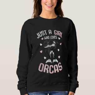Gewoon een meisje dat van Orcas Killer Whale Kinde Trui