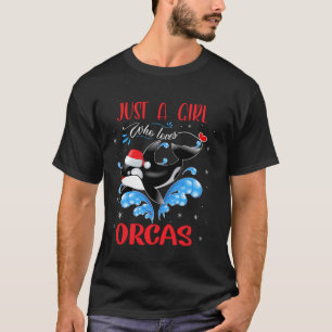 Gewoon een meisje dat van Orcas Killer Whales Sant T-shirt