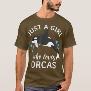 Gewoon een meisje dat van Orcas Killer Whales Zee T-shirt