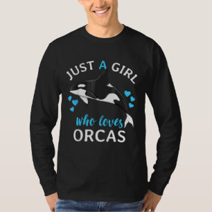 Gewoon een meisje dat van Orcas Killer Zee Oce hou T-shirt