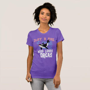 Gewoon een meisje dat van Orcas kinder orca killer T-shirt
