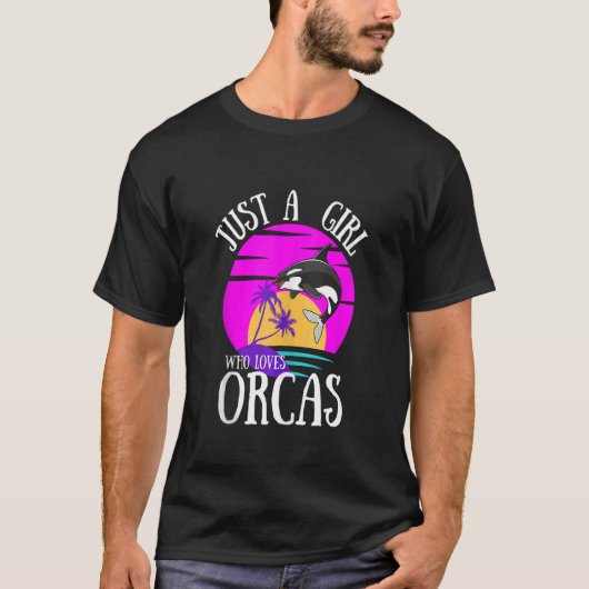 Gewoon een meisje dat van Orcas Retro  Tanktop hou (Voorkant)