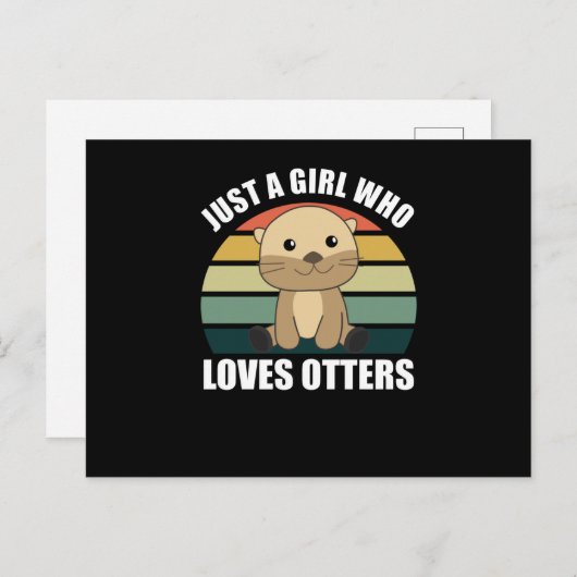 Gewoon een meisje dat van otters houdt - klaag ott briefkaart (Voorkant / Achterkant)