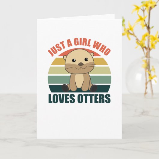 Gewoon een meisje dat van otters houdt - klaag ott kaart (Gele Bloem)