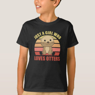 Gewoon een meisje dat van Otters houdt. T-shirt