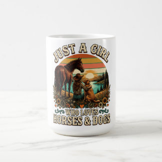 Gewoon een meisje dat van paarden en honden houdt koffiemok