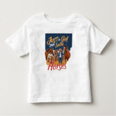 Gewoon een meisje dat van paarden houdt(1) kinder shirts (Voorkant)