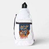 Gewoon een meisje dat van paarden houdt(1) sling bag (Voorkant)