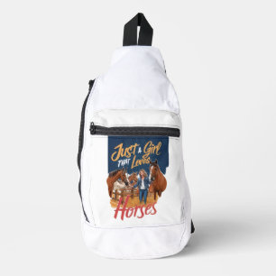 Gewoon een meisje dat van paarden houdt(1) sling bag