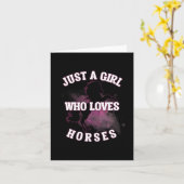 Gewoon een meisje dat van paarden houdt Athletic R Kaart (Gele Bloem)