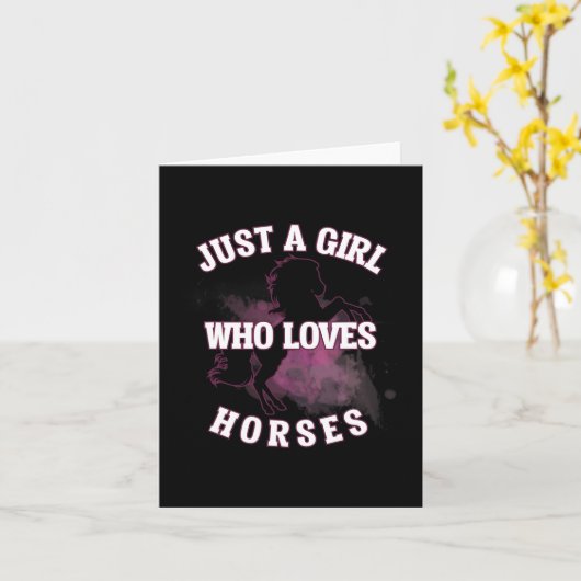 Gewoon een meisje dat van paarden houdt Athletic R Kaart (Gele Bloem)
