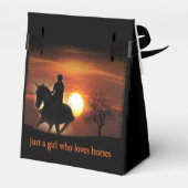 gewoon een meisje dat van paarden houdt bedankdoosjes (Achterkant)