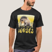 Gewoon een meisje dat van paarden houdt, Birthday T-shirt (Voorkant)