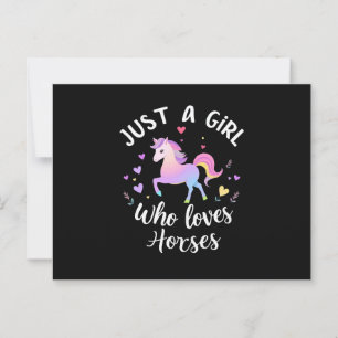 Gewoon Een Meisje Dat Van Paarden Houdt Briefkaart