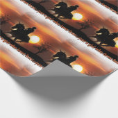 gewoon een meisje dat van paarden houdt cadeaupapier (Hoek)