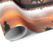 gewoon een meisje dat van paarden houdt cadeaupapier (Rol Hoek)