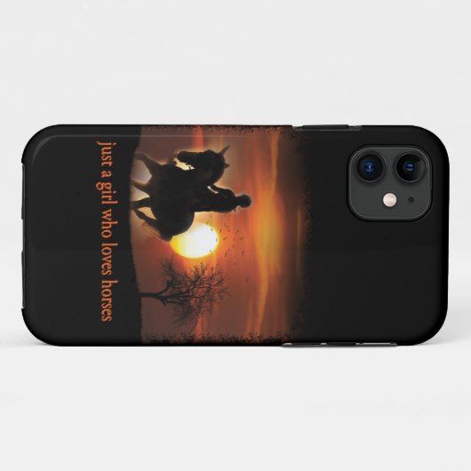 gewoon een meisje dat van paarden houdt Case-Mate iPhone case (Achterkant (horizontaal))