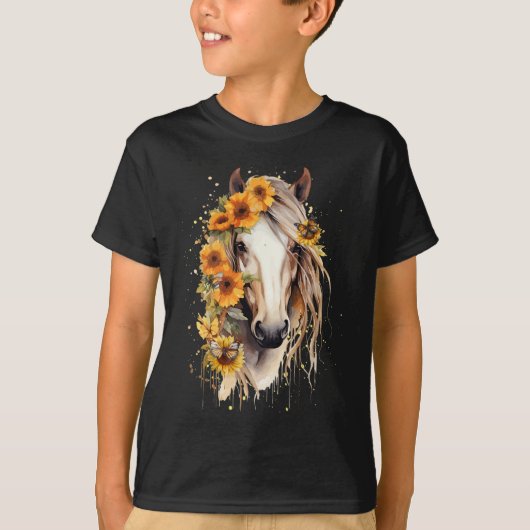 Gewoon een meisje dat van paarden houdt Co. Zonneb T-shirt (Voorkant)