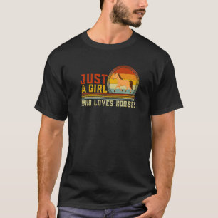Gewoon een meisje dat van paarden houdt, Cute Hors T-shirt