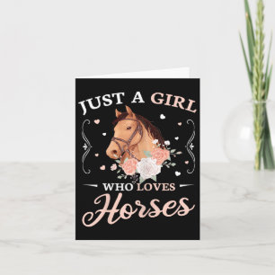 Gewoon een meisje dat van paarden houdt, die paard kaart