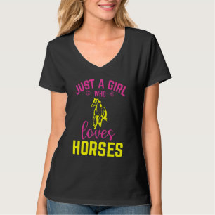 Gewoon een meisje dat van paarden houdt, die van p t-shirt