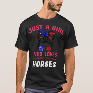Gewoon een meisje dat van paarden houdt, een grafi t-shirt