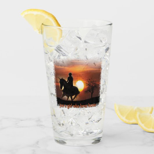 gewoon een meisje dat van paarden houdt glas (Voorkant ijs)