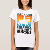 Gewoon een meisje dat van paarden houdt Grappige p T-shirt (Voorkant)