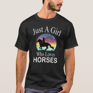 Gewoon Een Meisje Dat Van Paarden Houdt I Schattig T-shirt