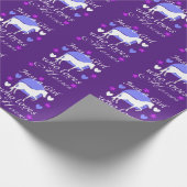 Gewoon een meisje dat van paarden houdt in Paars Cadeaupapier (Hoek)