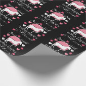 Gewoon een meisje dat van paarden houdt in Roos ro Cadeaupapier (Hoek)