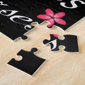 Gewoon een meisje dat van paarden houdt in Roos ro Legpuzzel (Zijkant)